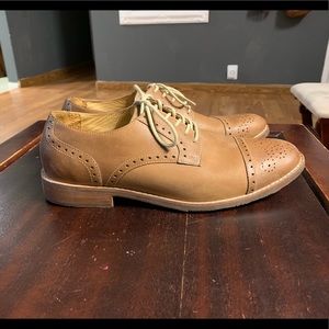 Brown Leather Oxford Shoes